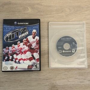 Untested Nintendo GameCube Lot 2 Games NHL Hitz Pro Call of Duty Finest Hour COD